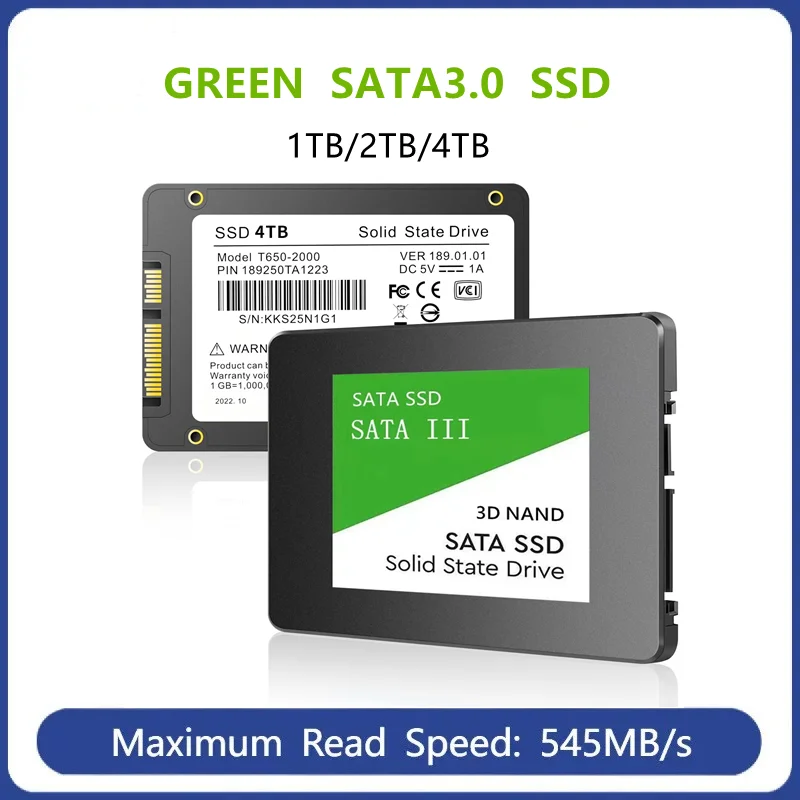 

2TB 1TB 500GB 240GB 120GB Green Internal PC 2.5" SSD Solid State Drive SATAIII 6Gb/s UP to 545MB/s Original