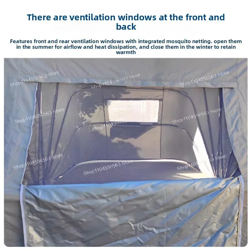A semi-automatic folding garage with sun protection and fire resistance features, using thick cotton insulation material