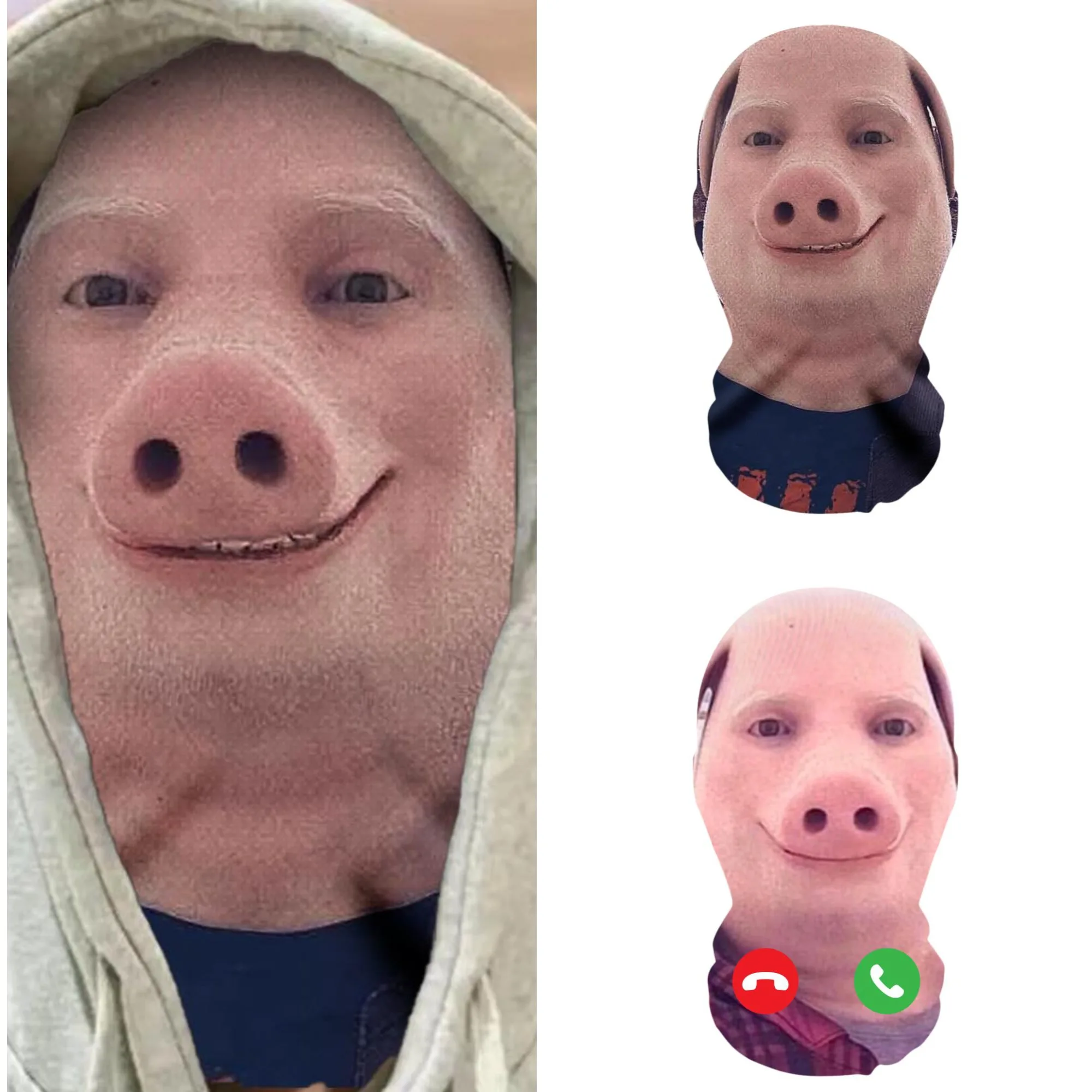 

3D маска, сетчатая Балаклава для лица, пародия, шутка, головной убор, забавный реквизит для ролевых игр, шелковая маска на голову