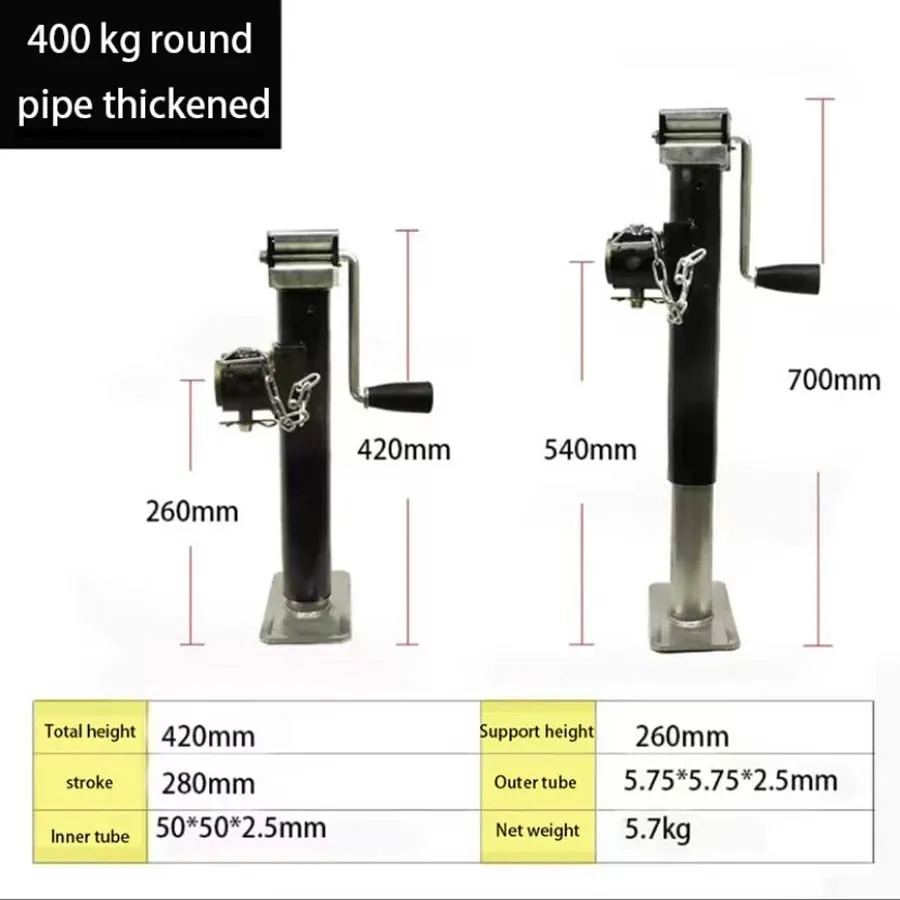 

Новинка 1 шт. домкрат для прицепа ручная направляющая подъемный домкрат фотоподъемный домкрат 400 кг утолщенная круглая трубка инструменты для фермы опорная рамка