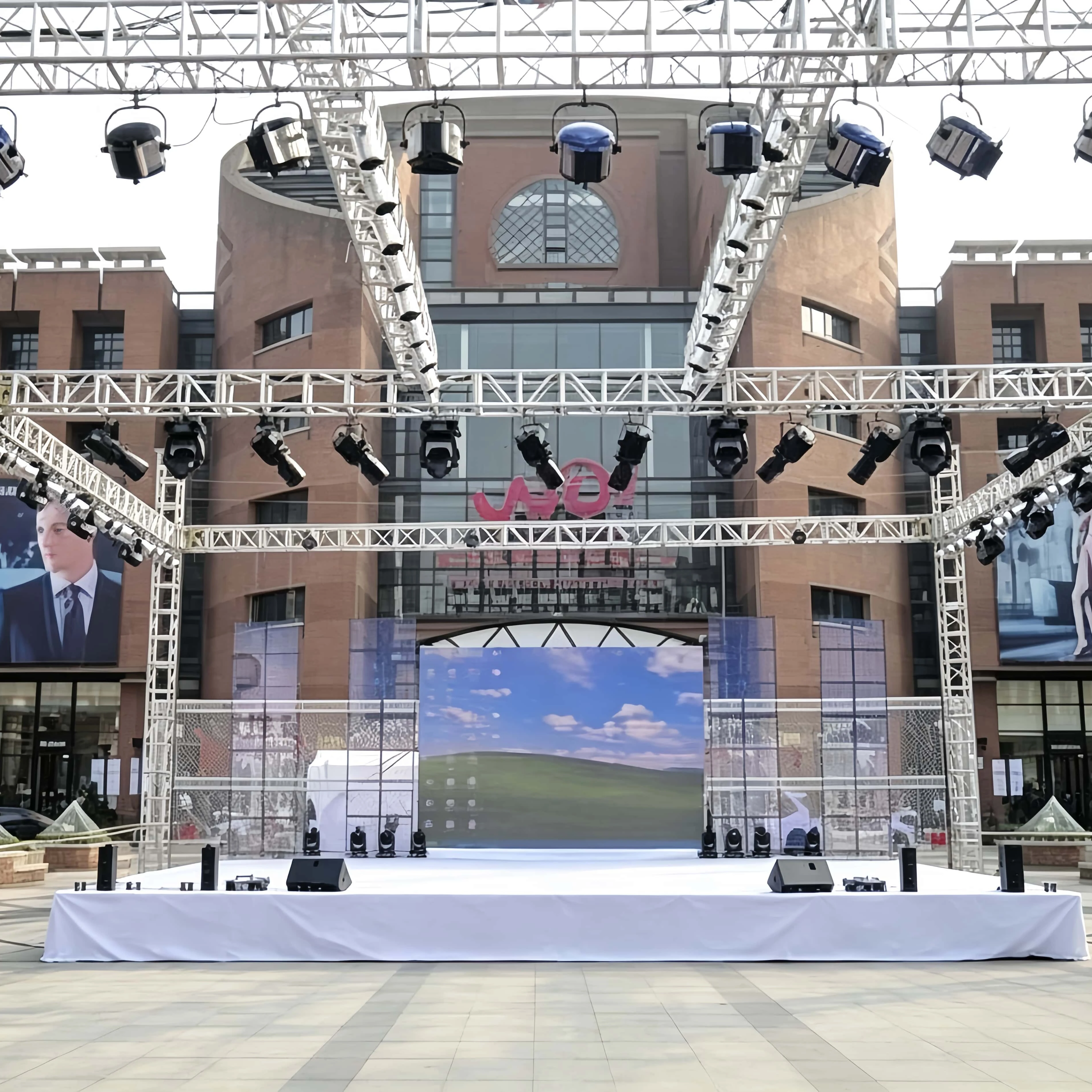 Custom Size Aluminum Bolt Truss Modular Frame for Banquet Party Wedding Background Setup