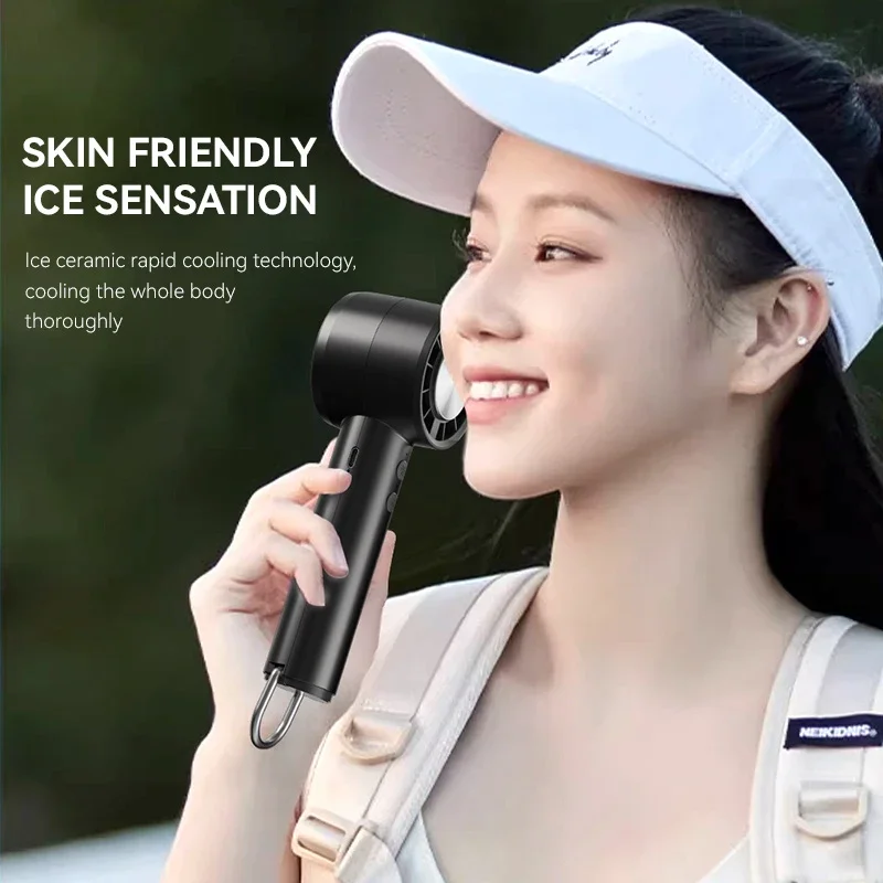 Xiaomi Palmare Piccolo Ventilatore Refrigerazione Condizionatore d'aria Portatile Silenzioso Display a LED ad alta velocità Ventola di ricarica USB ad alta potenza eolica