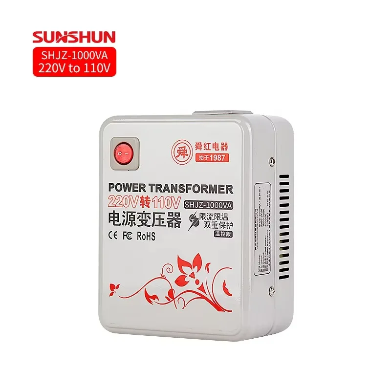 

1000W Auto Transformer 220V to 110V 50Hz 60Hz Frequency Quality Toroidal Power Converter Aluminum Material Made China