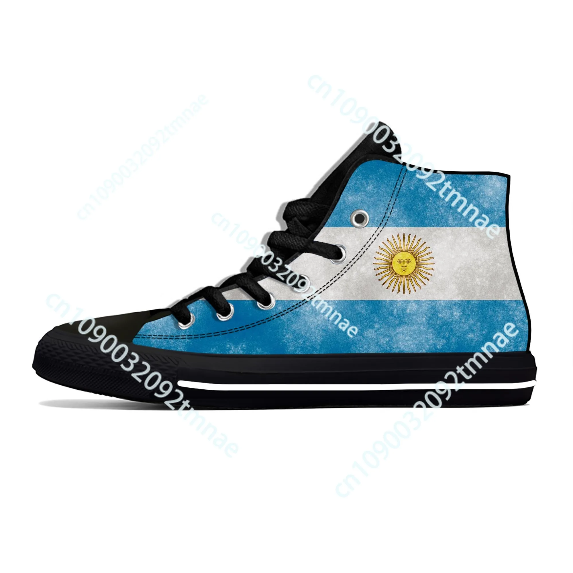 Hot Argentina Flag High Top Sneakers Mens Womens Teenager Casual Shoes 3D Printed Breathable Sneakers Lightweight Custom Shoe