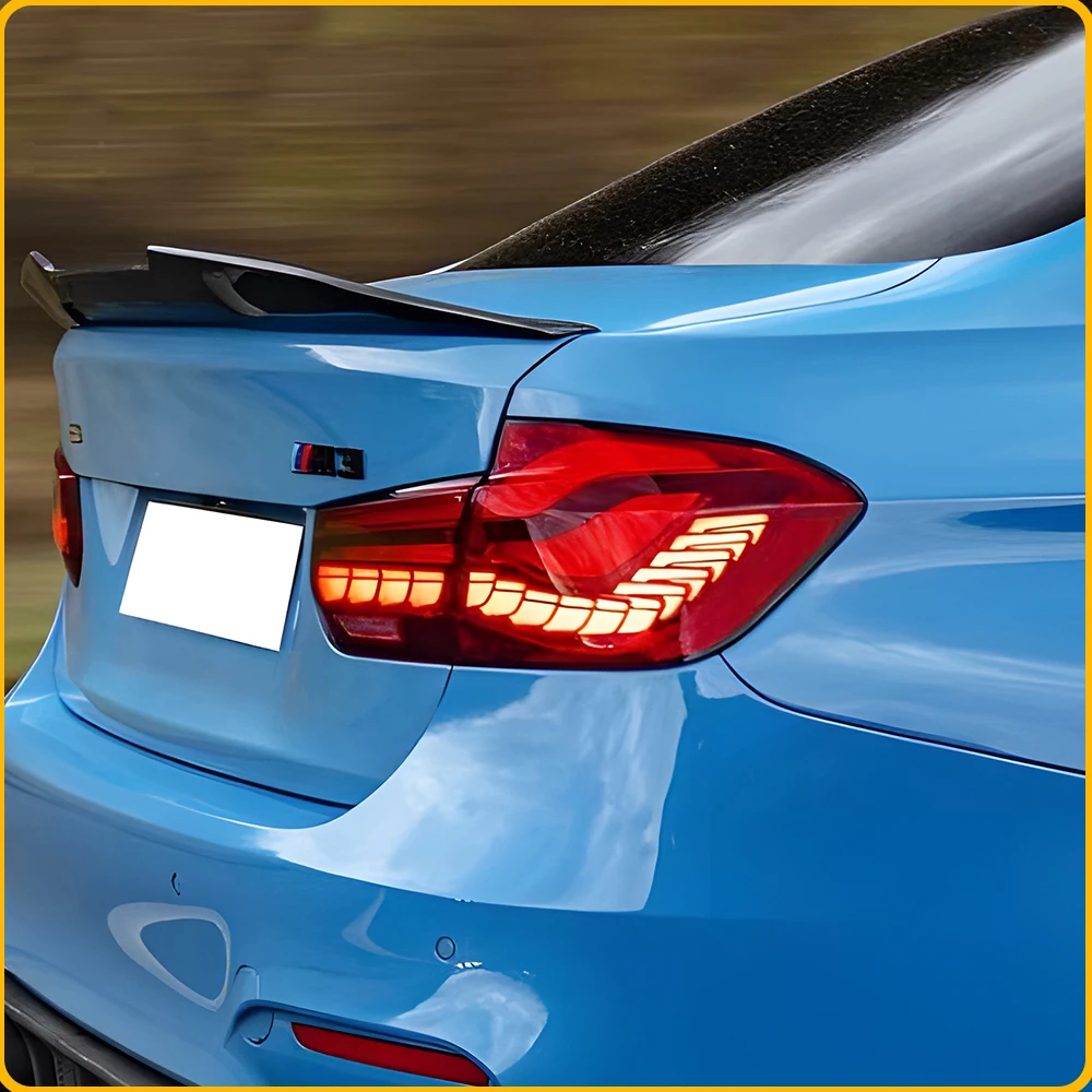 Auto LED Car Taillight Assembly For BMW 3 Series F30 2013-2019 Plug and Play Upgrade Dragon Scale Rear Lamp Dynamic Turn Light