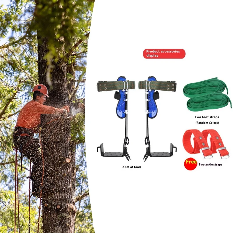 

Climbing Spike Adjustable Tree Climbing Gear with Extra Multi-Functional Straps Safety Guard Fall Protection