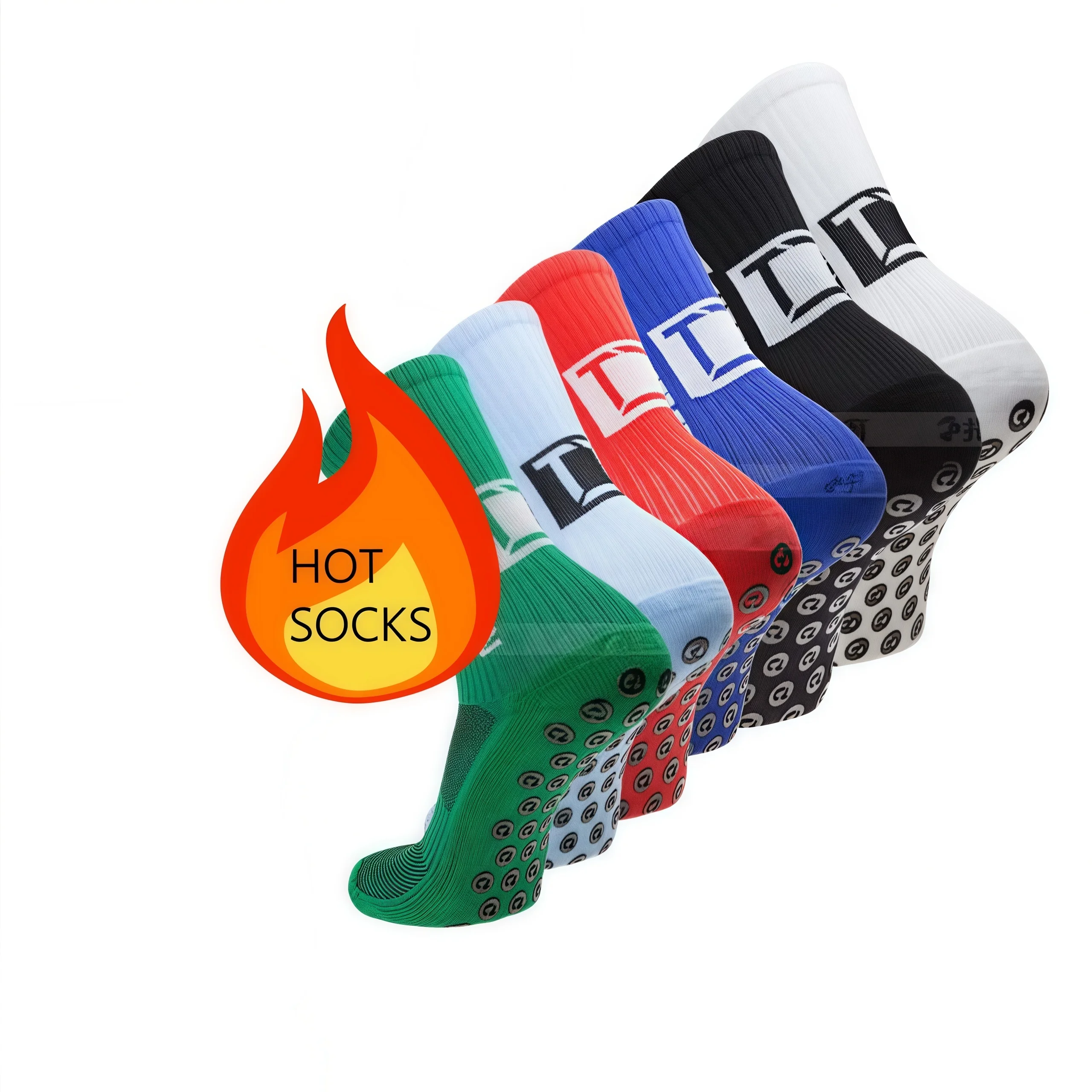 new TD mid tube glued football socks for sports training and competition, non slip and breathable socks