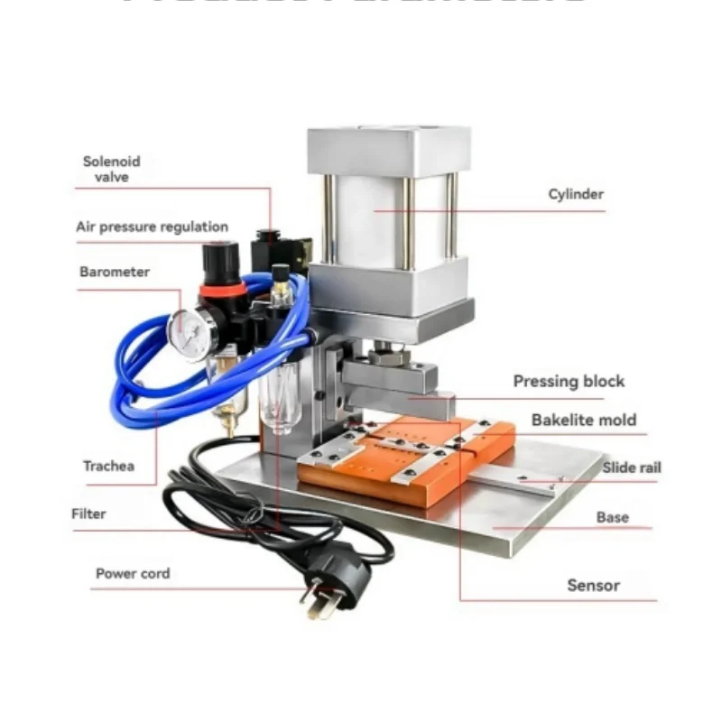 Macchina per pressa pneumatica IDC Macchina per pressa per cavi per computer 8P-64P Cablaggio multi-P automatico