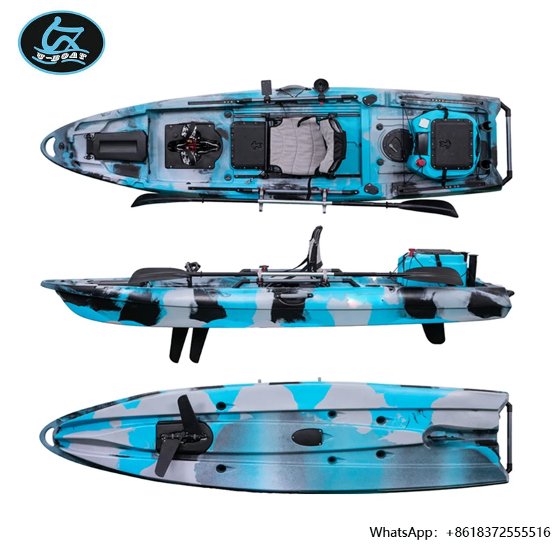 

daU-boat 10.5ft Hot Sale Pedal Fishing Kayak Motor Electric Skiff Boat Sit on Top Kayak for Sale