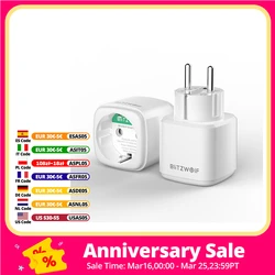 BlitzWolf BW-SHP15 Zigbee 3.0 16A Smart Plug Socket 3680W EU plug Power Outlet APP Remote Timer Energy Monitor work with Alexa