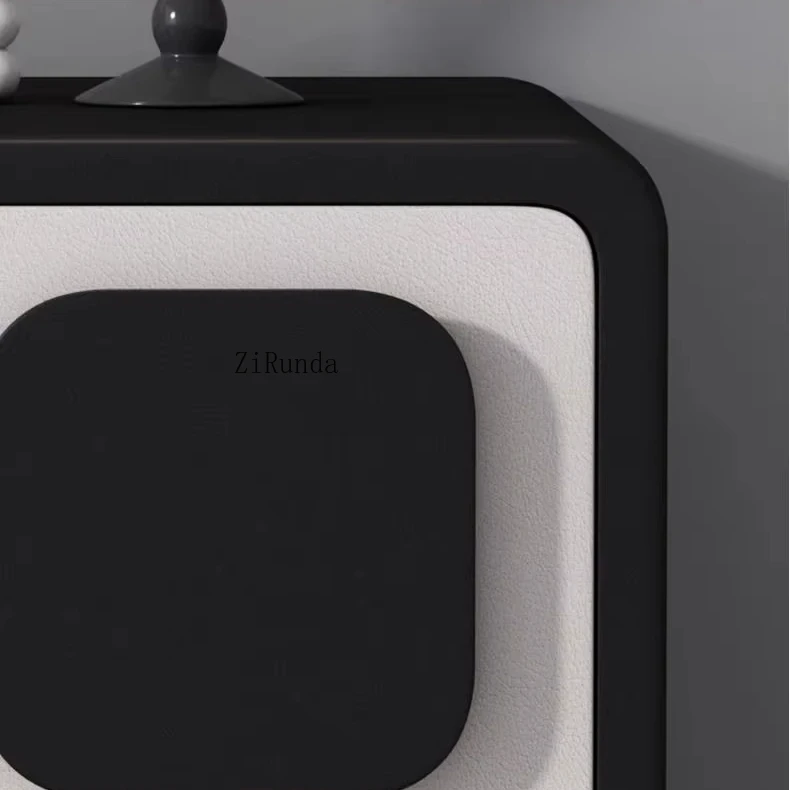 Creative Square Solid Wood Lockers Modern Bedroom Stackable Storage High Appearance Horizontal Bedside Tables