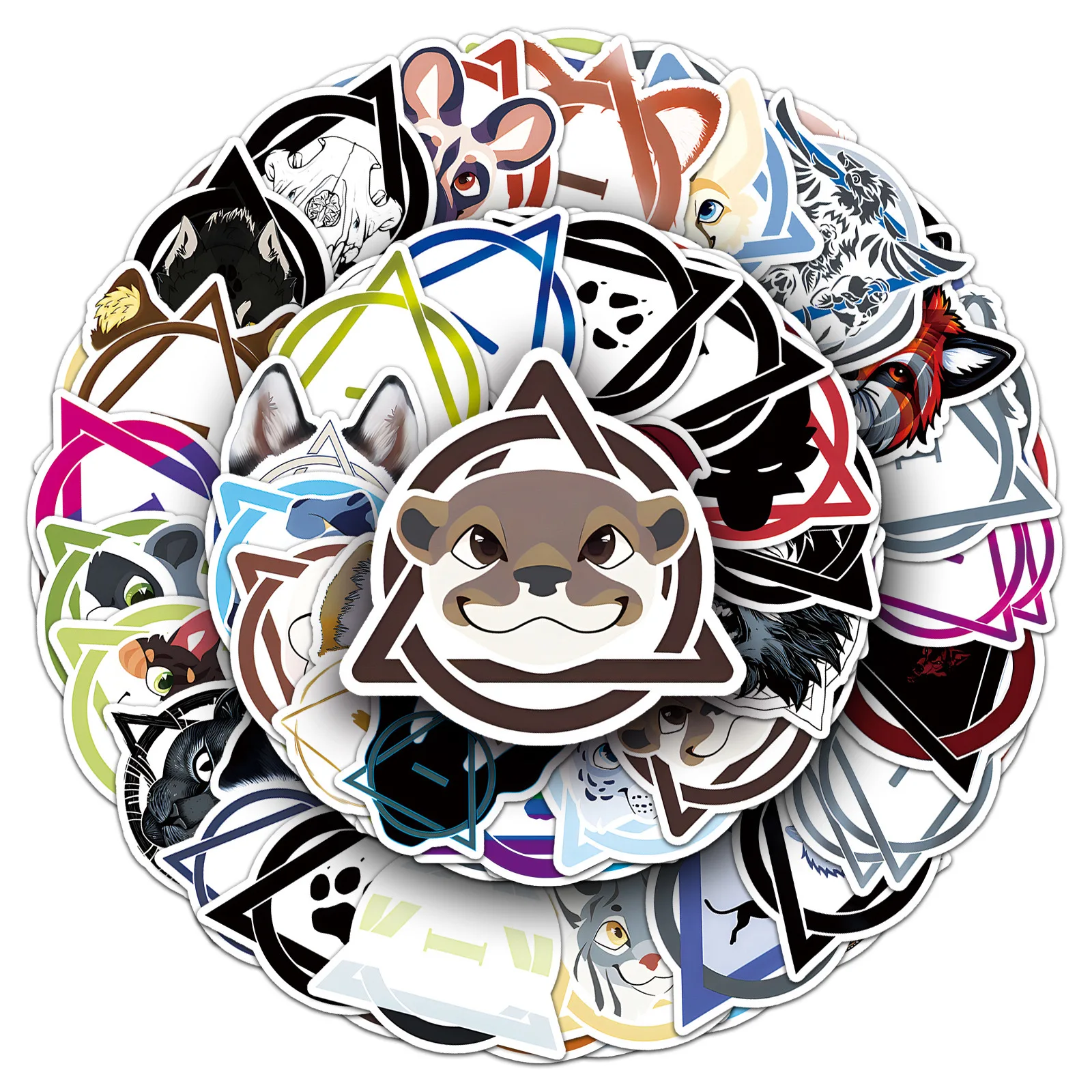 10/50pcs Cartoon Therian Stickers Aesthetic Graffiti Animal Decals Laptop Scrapbook Guitar Skateboard Vinyl Waterproof Stickers
