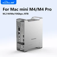 Blueendless Mac Mini M4 / M4 Pro Docking Stand with M.2 NVMe SSD Enclosure – 4K 60Hz HDMI, USB Hub