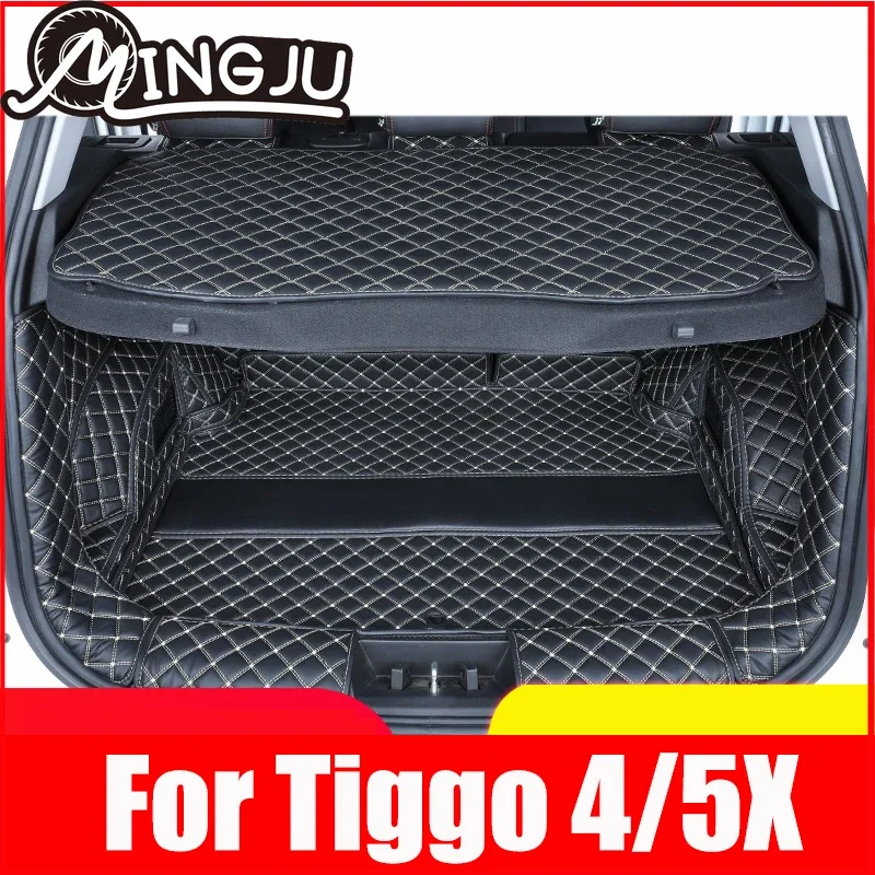 

Leather Car Trunk Mats Cargo Liner for Chery Tiggo 4 2020 2021 Tiggo 5x rear boot Carpet Pad Cover Accessories Catpet Floor mat