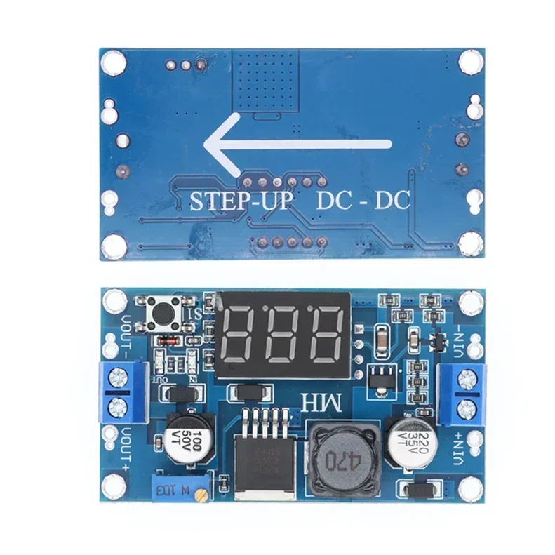 DC-DC XL6009 Digital Boost Step Up Power Supply Module Adjustable 4.5-32V to 5-52V Step-up Voltage Regulator With LED Voltmeter