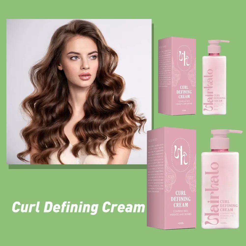 450ml Curl Defining Cream Balsamo per capelli Volume Lift Styling Mousse Capelli ricci Elastina Curl Defining Cream per la cura dei capelli