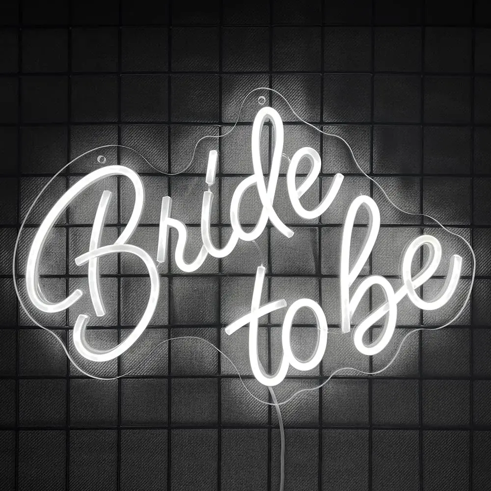 Неоновая вывеска невесты, светодиодная буква, неоновая вывеска, настенный декор для девичника, душа, помолвка, подарки для девочек, питание от USB