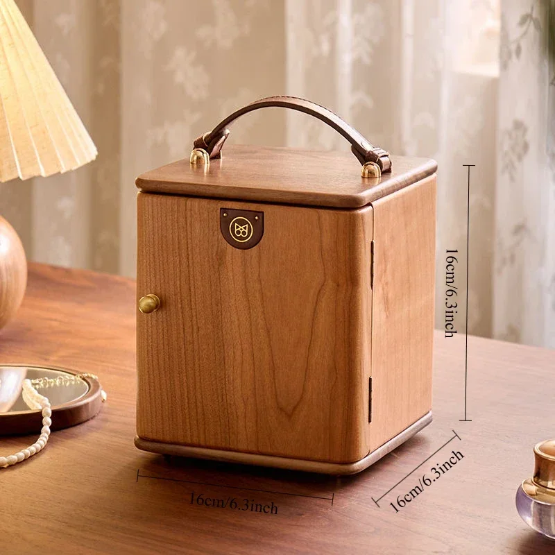 Black Walnut Solid Wood Jewelry Box Multi-Layer Storage Box Exquisite Large Capacity Hand Jewelry Box