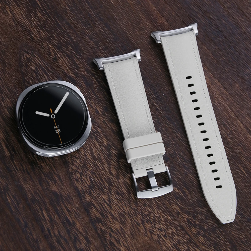 Silikon-Lederarmband für Samsung Galaxy Watch 9/8/8 Classic Armband für Galaxy Watch 8 9 40/44/46mm Ersatzarmband Correa