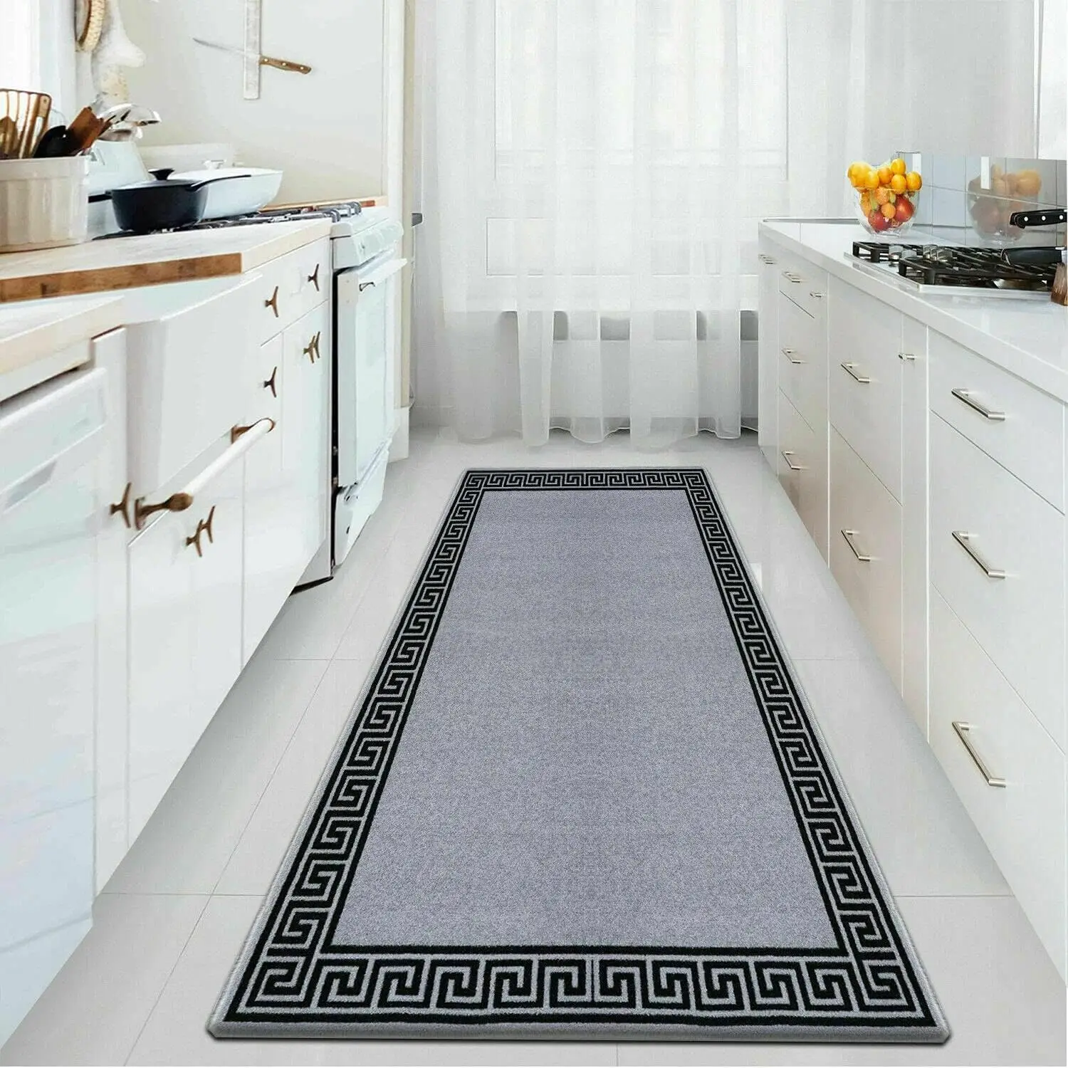 Modern New Chinese Geometric Long Carpet Corridor Anti Slip Staircase Floor Mat Can Be Cleaned Customized Corridor Luxury Carpet