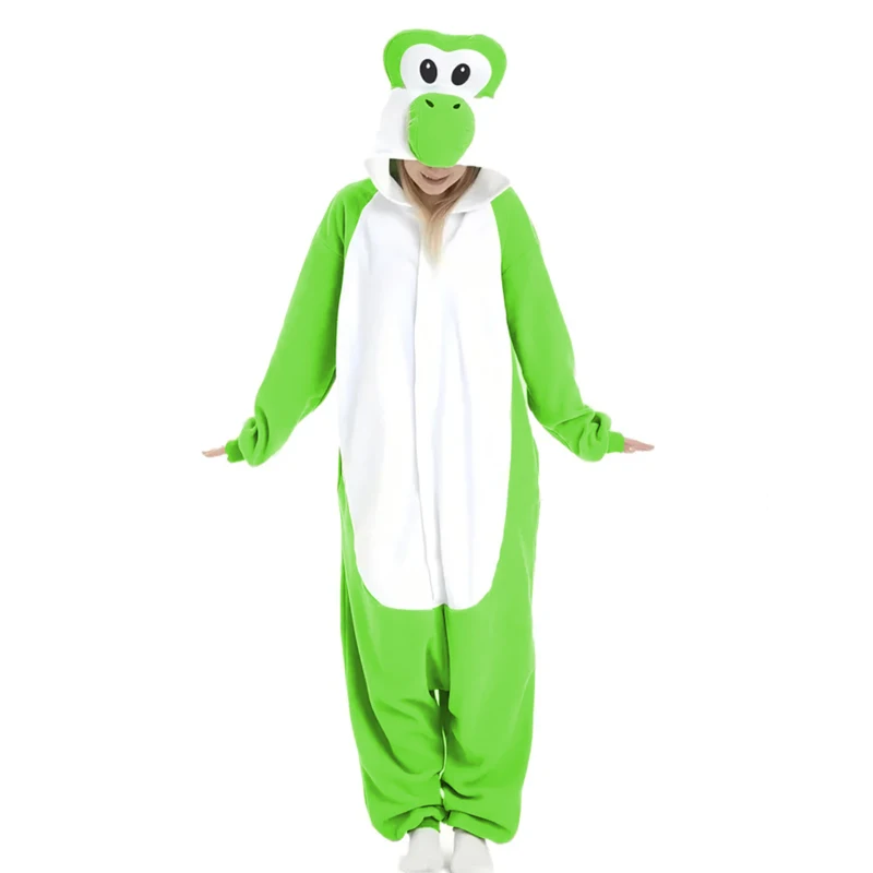 Yoshi Cosplay Clothes For Adults Onesies Women Kigurumi Full Body Pajamas Christmas Sleepwear Whole Costume Halloween Gift view 4