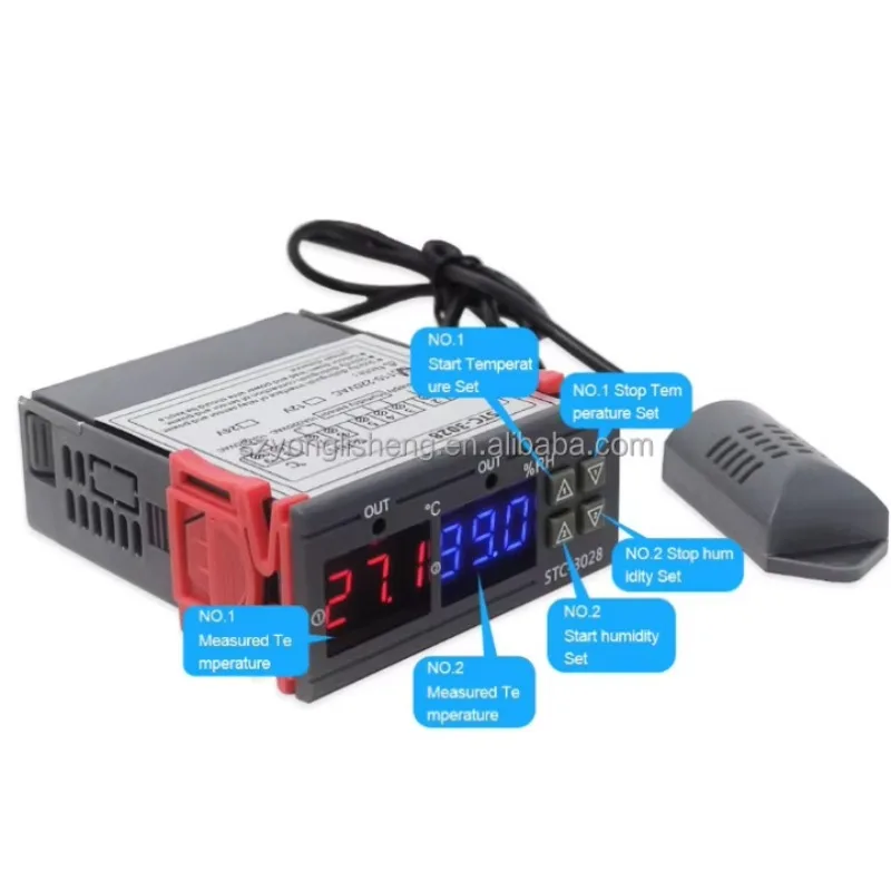 Stock Intelligent Digital Temperature and Humidity Controller STC-3028