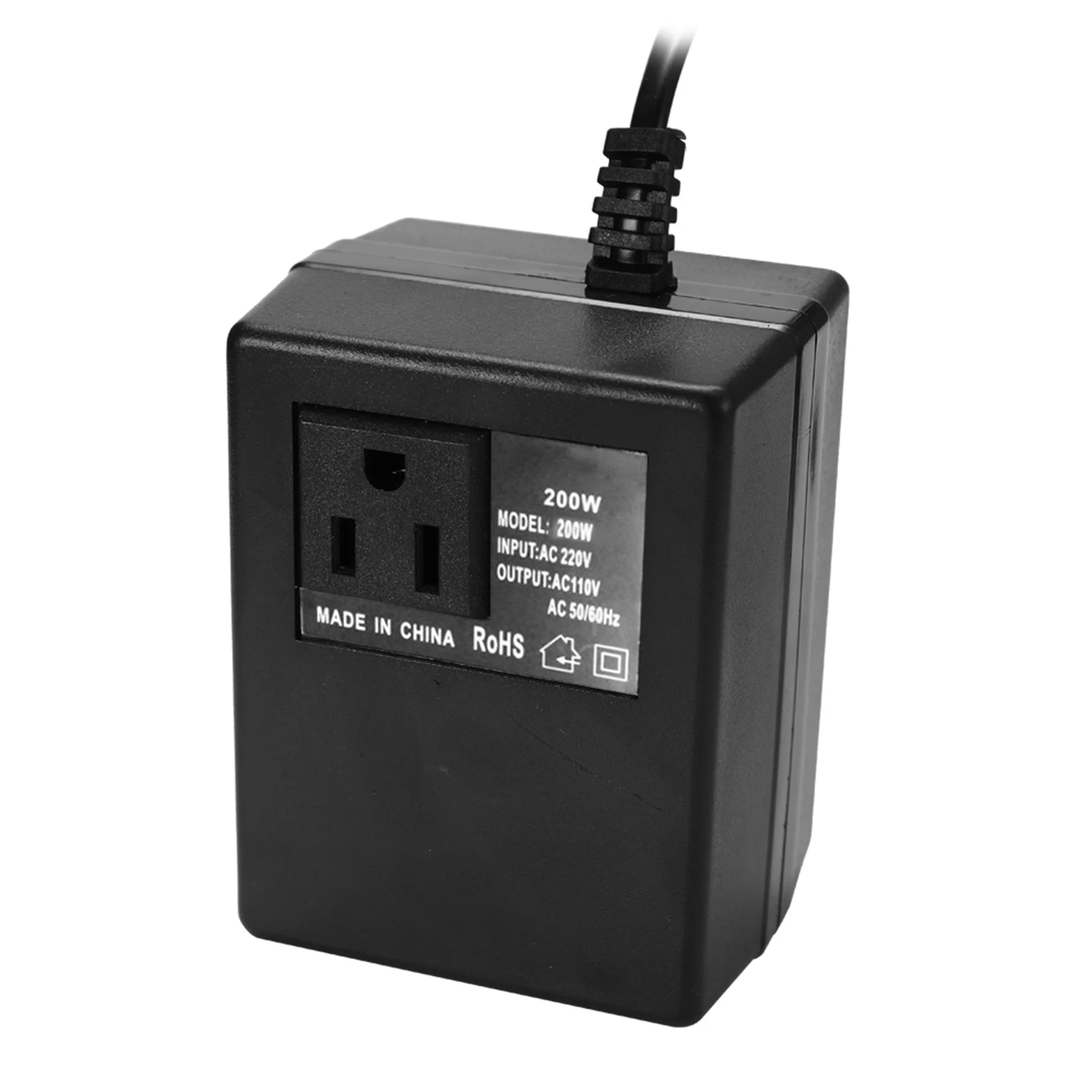 

Интеллектуальный эффективный бытовой преобразователь напряжения 200 Вт, 220 В переменного тока в 110 В, трансформатор для понижения напряжения, дорожный адаптер питания