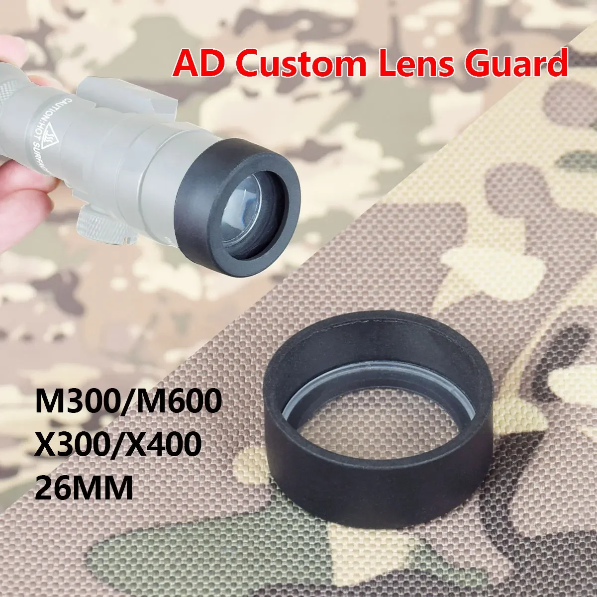 Tactical SureFire M300 M600 X300 X400 TR1 Weapon Light Rubber Lens Cover Cap Guard Protector For Trijicon SRO MRO Red Dot Sight
