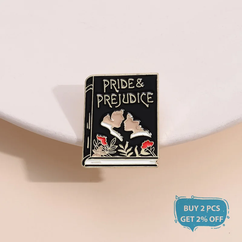 Pride and Prejudice Enamel Pin Classical Love Story Book Collect Brooch Lapel Backpack Badge Jewelry Gift Accessories