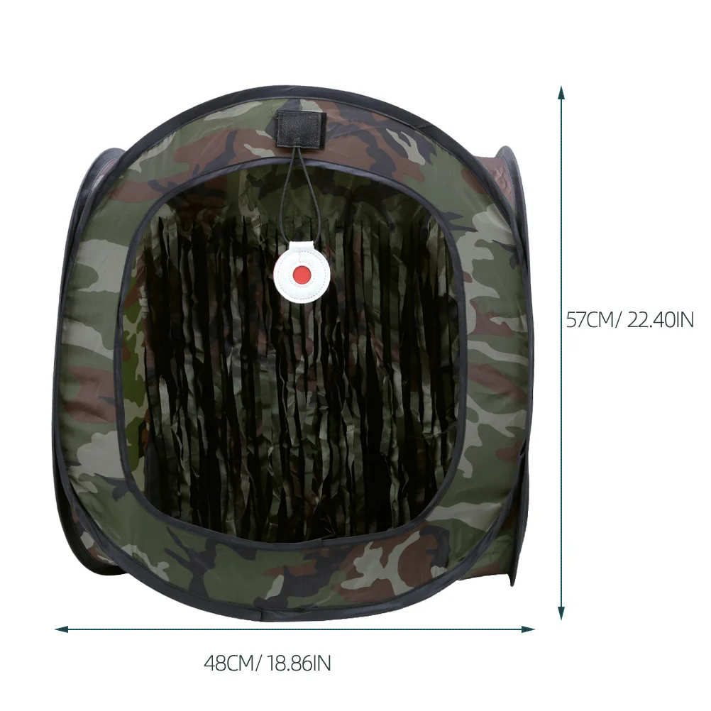 Training Tent Foldable Camouflage With 4 Nylon Clasps Double Mesh Fabric Portable Detachable Mute Shooting Practice Tool For