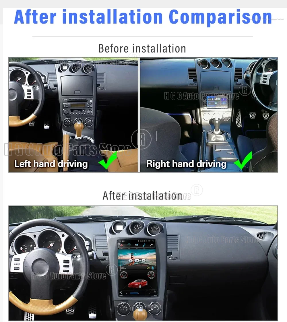 mz For Nissan 350z Z33 2002-2007 Android Car Radio Wireless Carplay Stereo Receiver Autoradio Multimedia Player GPS Navi Touch