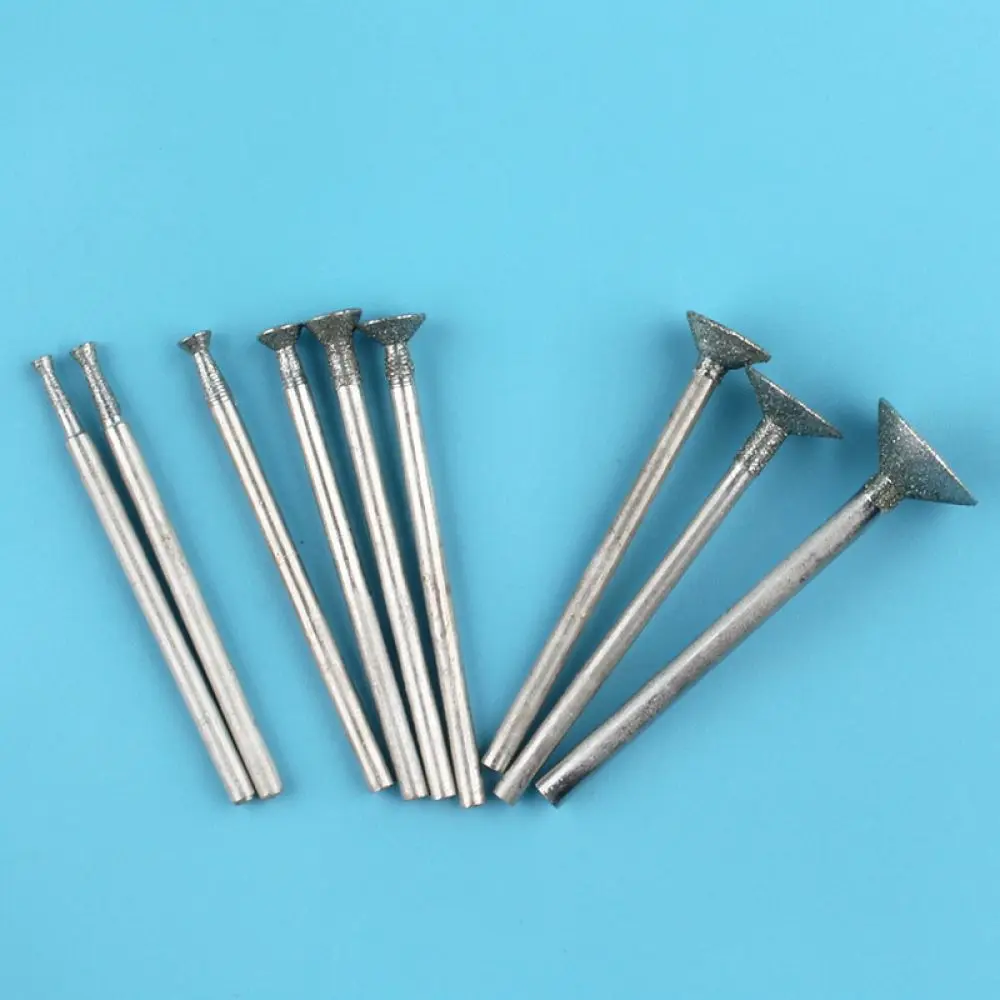 Diamond Polishing Burr For Beads Shaping Concave Head Grinder Accessory For Jewelry Jade Wood Craft Rotary Tool Equipment