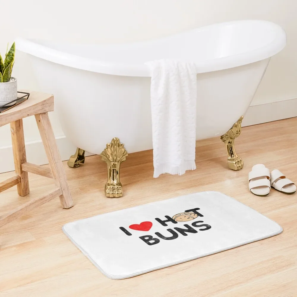 

I Love Hot Buns Bath Mat Carpet In The Bathroom Floors Mat