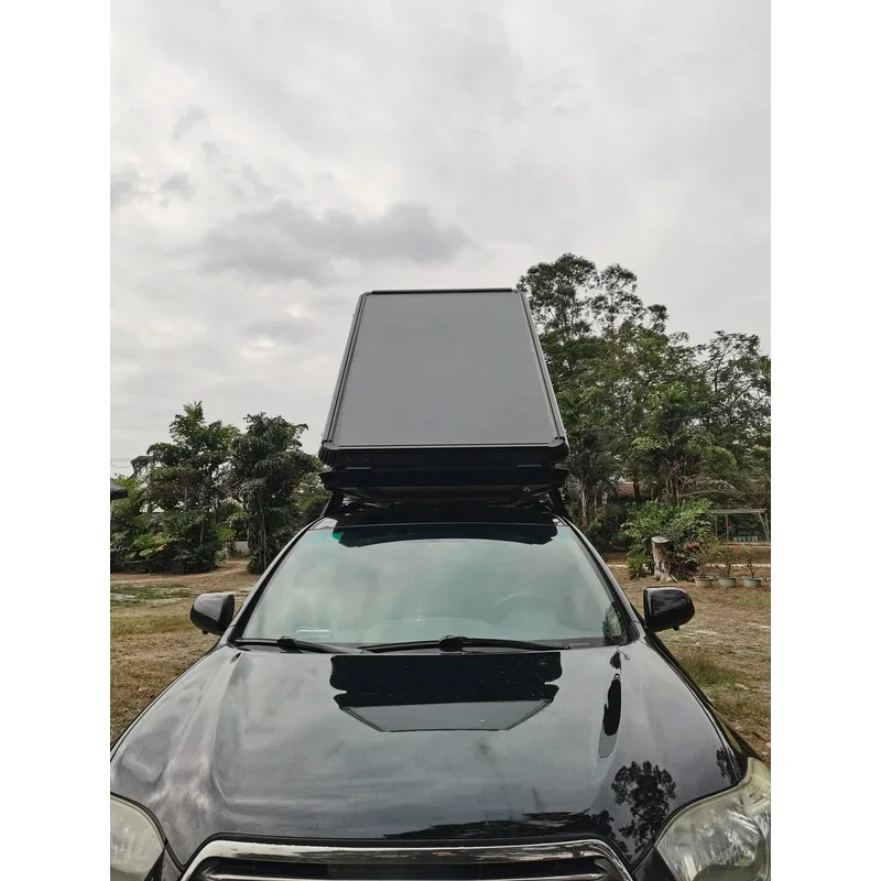 Factory Supply Wholesale Aluminum Hard Shell Roof Top Tent, Quick Automatic Opening Double Waterproof Four-Season Camping Tent f