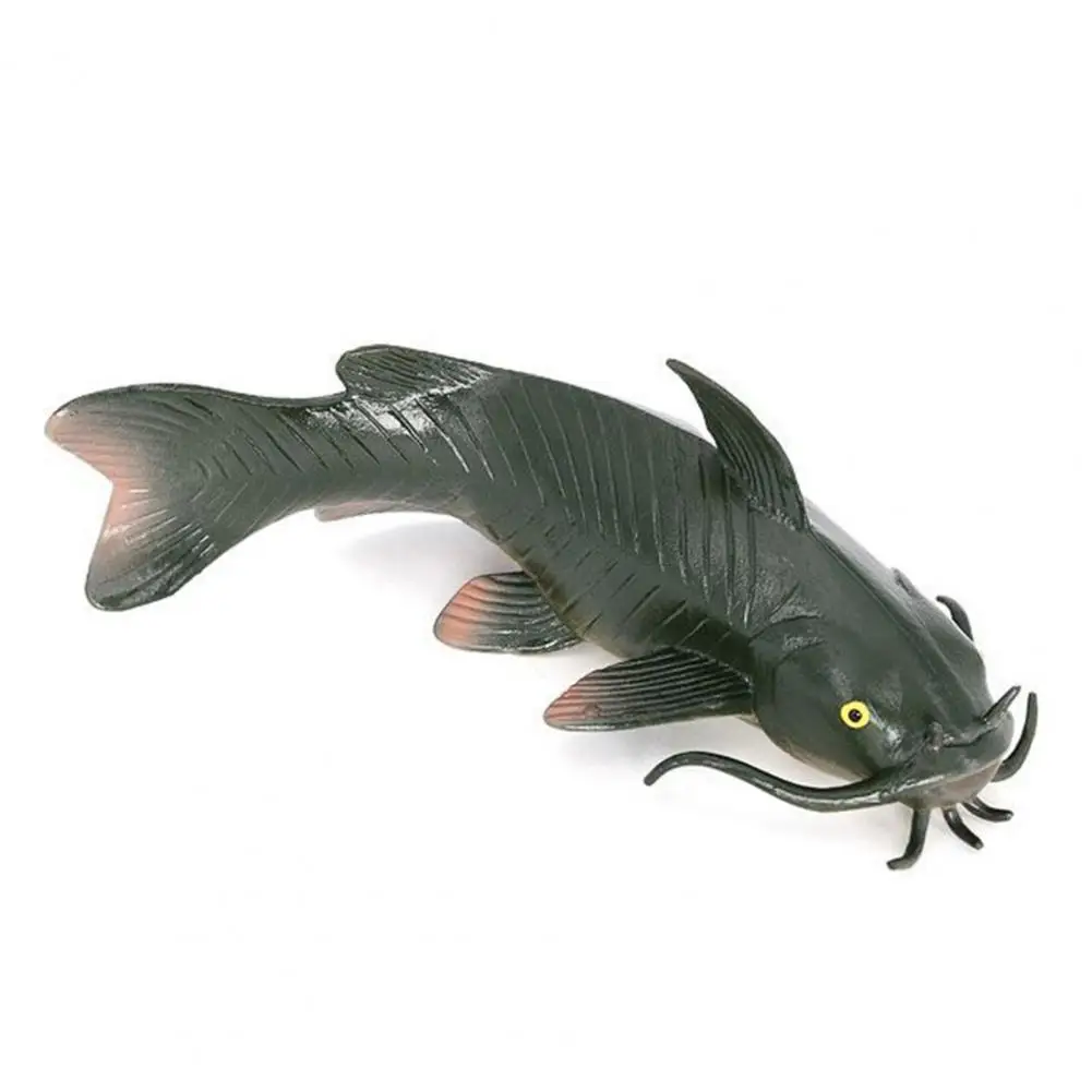 Lovely Catfish Statue Model Toy Vivid Expression Indeformable Action Fishs Figures Freshwaters Fishs Catfish Statue Toy for Kids