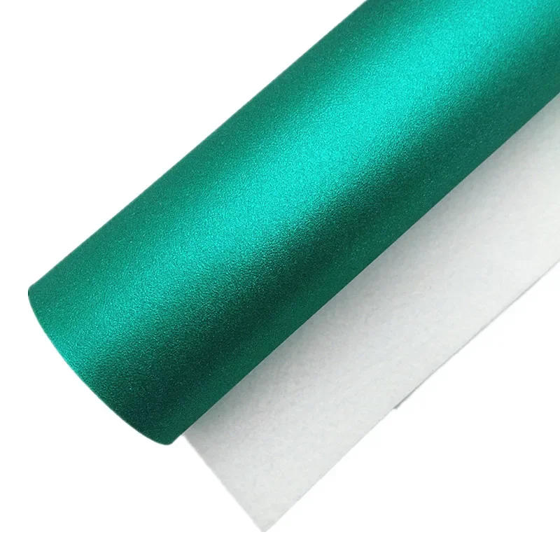 Matt Synthetic Leather Sheets Metallic Faux Leather Fabric