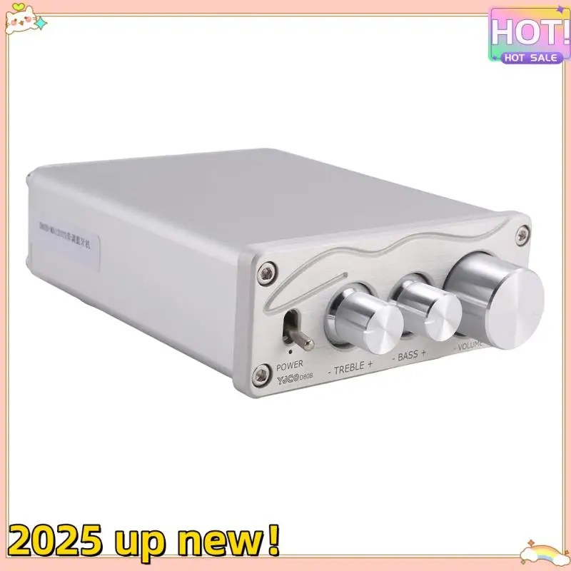 Hifi Sound Amplifier MA12070 80Wx2 Bluetooth 5.0 Stereo Audio Power Amplifier For Home Theater Karaoke Amplifiy-Silver Durable