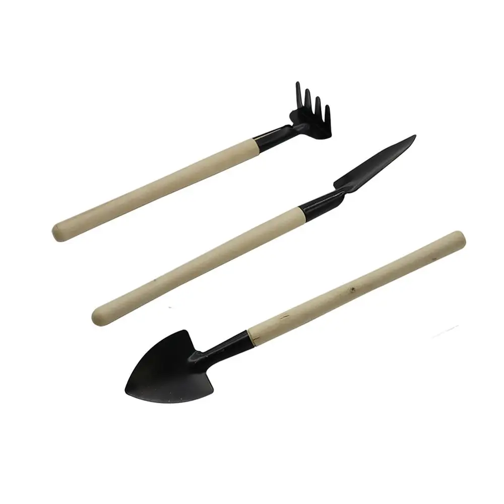 

2Sets Seedling Plant Mini Cultivating Transplanting Kits Shovel Rake Spade Three-piece Garden Succulent Transplant Drilling Tool