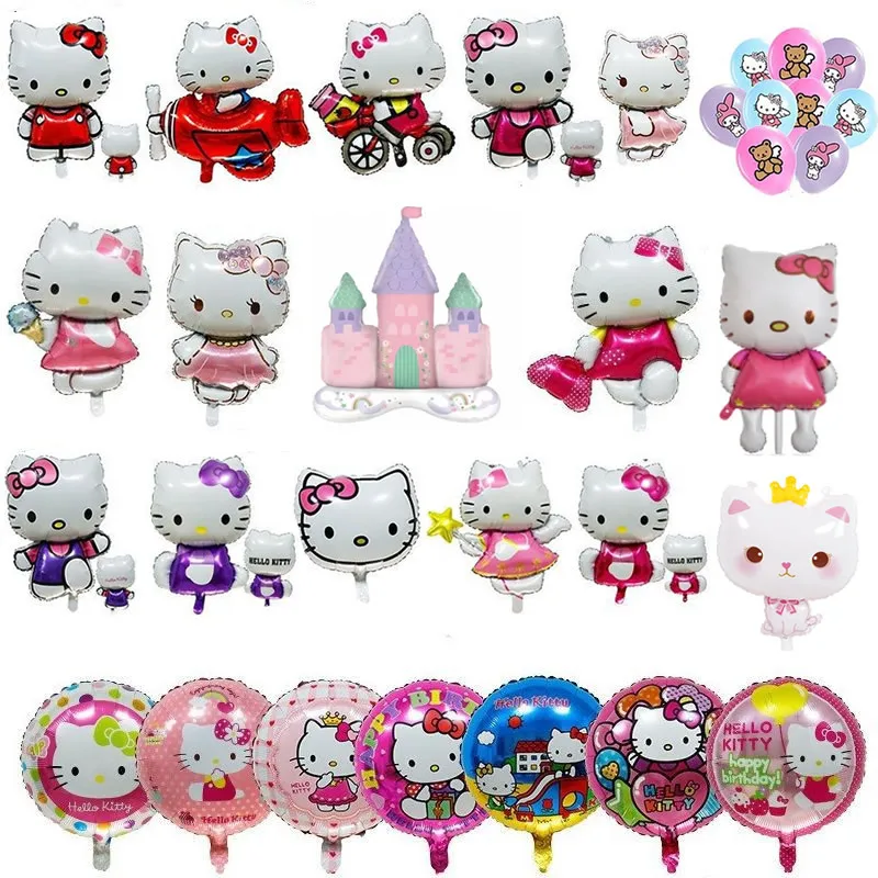 Duży balon 110cm duży uroczy balon Cartoon Hello Kitty zabawka balony urodzinowe imprezowe dekoracje dziewczyna prezenty dla dzieci balony