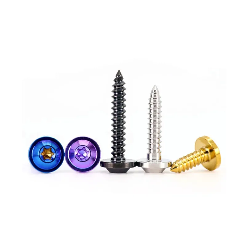 

Titanium Alloy Flying Saucer Head Internal Plum Blossom Self Tapping Screw Modified Bolt Lightweight High Strength