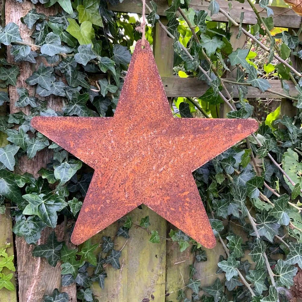 Rusty Metal Wind Spinner 1pc Star Moon Vintage Garden Ornament Garden Lover Gift Birthday Gift for Him