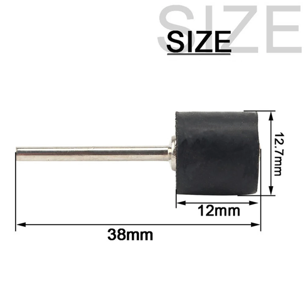 Bộ 6 Cao Su Mandrel 1/8 Inch Máy Xay Trống Chà Nhám Giấy Nhám Vòng Tròn Bộ Đánh Bóng Móng Tay Để Trống Mandrel Mài Phụ Kiện