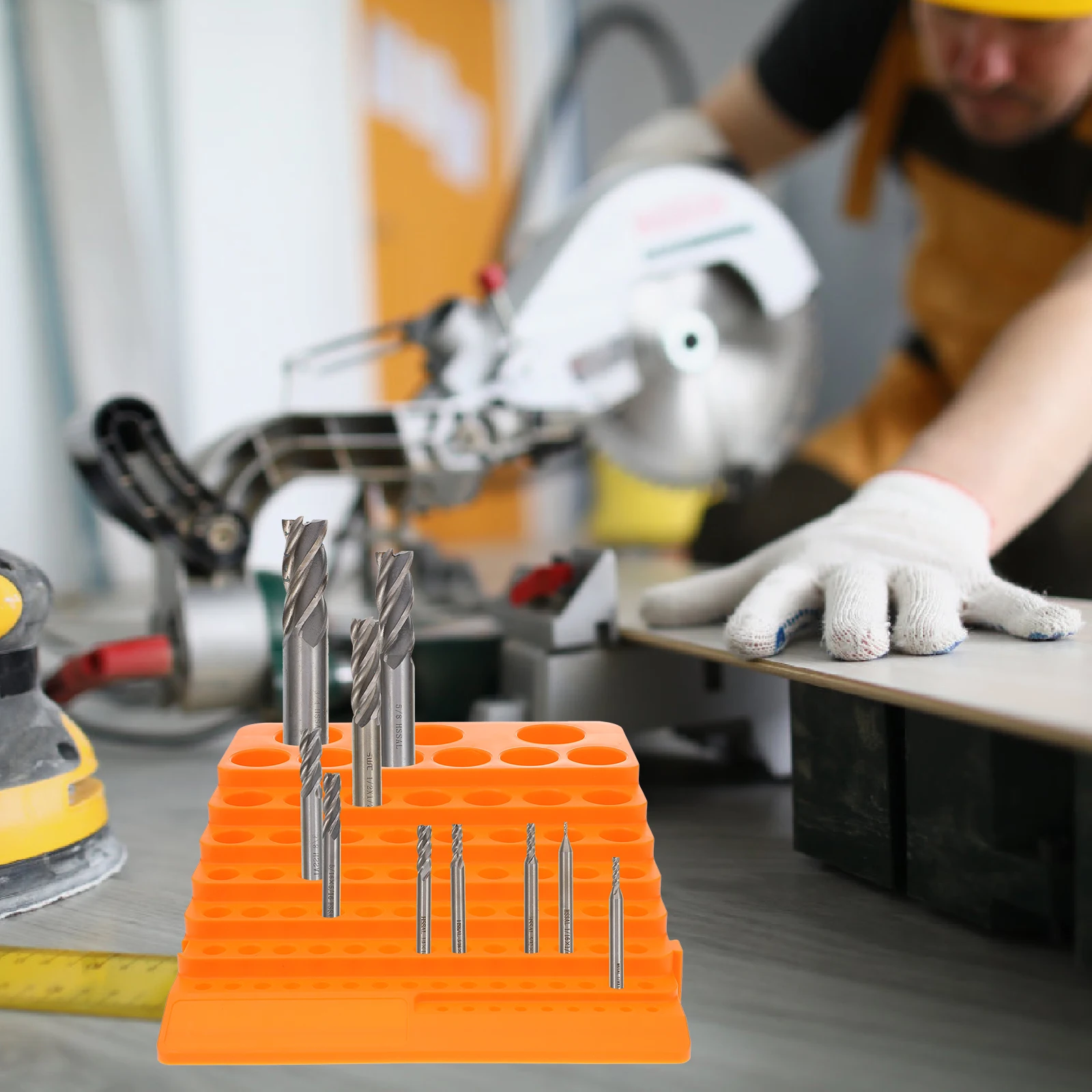 

Milling Cutter Rack Durable Drill Bit Organizer Storage Tray Tool Holder For Cutters Bits Stand Box Case Sturdy