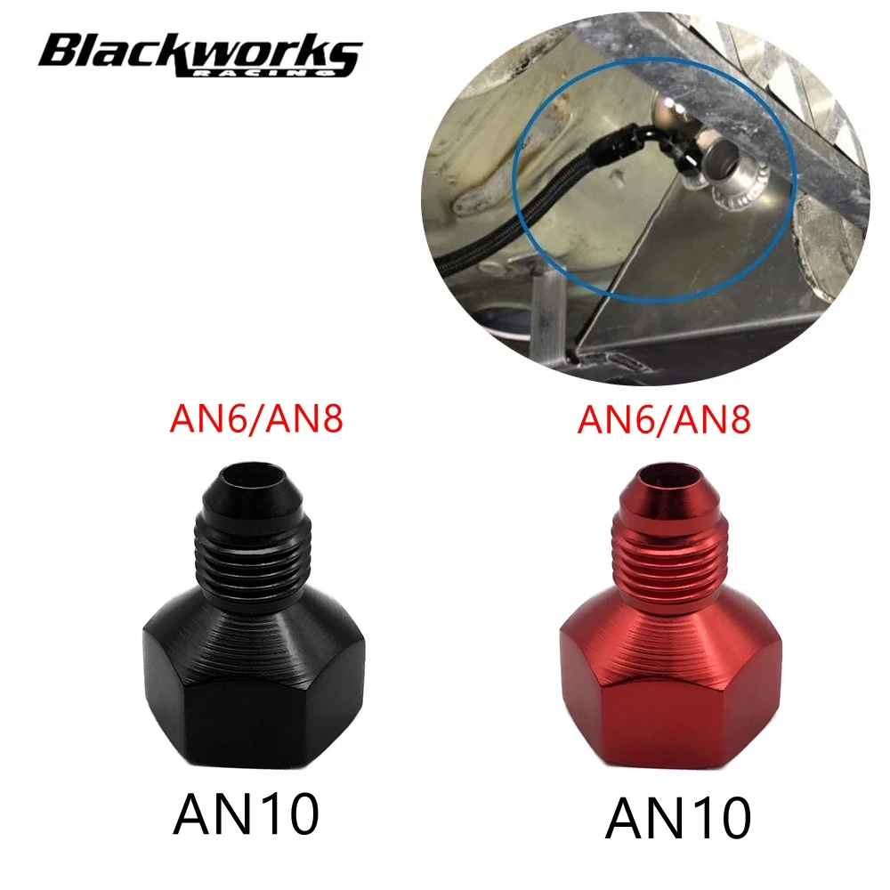 

Oil cooler replacement connector Adaptor AN10 Female to AN6/AN8 Male Reducer Expander Hose Fitting Adaptor Red/Black