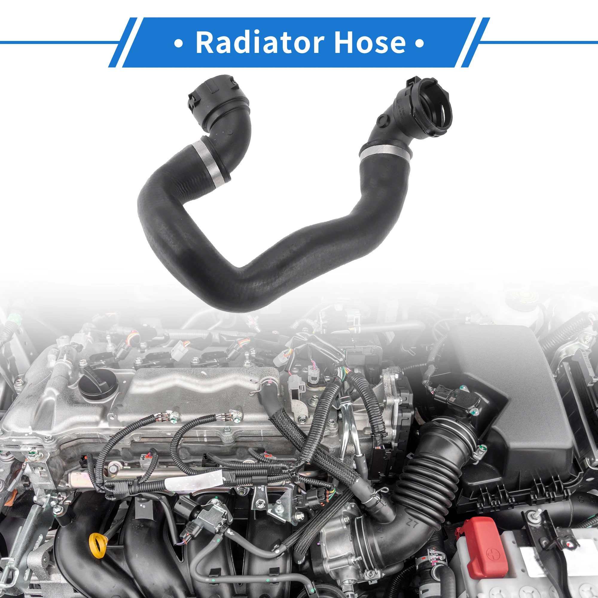 

UXCELL 1 шт. шланг радиатора для BMW 335i E90 седан бензин 2006-2011 хороший уплотнительный резиновый черный шланг для охлаждающей жидкости двигателя