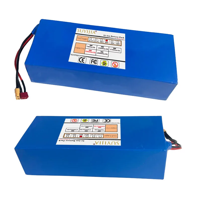 Batterie Au Lithium Rechargeable 18650 13S5P 48V 20Ah Avec BMS Intelligent Intégré Adaptée Aux Moteurs Et Aux Chargeurs250-1000W