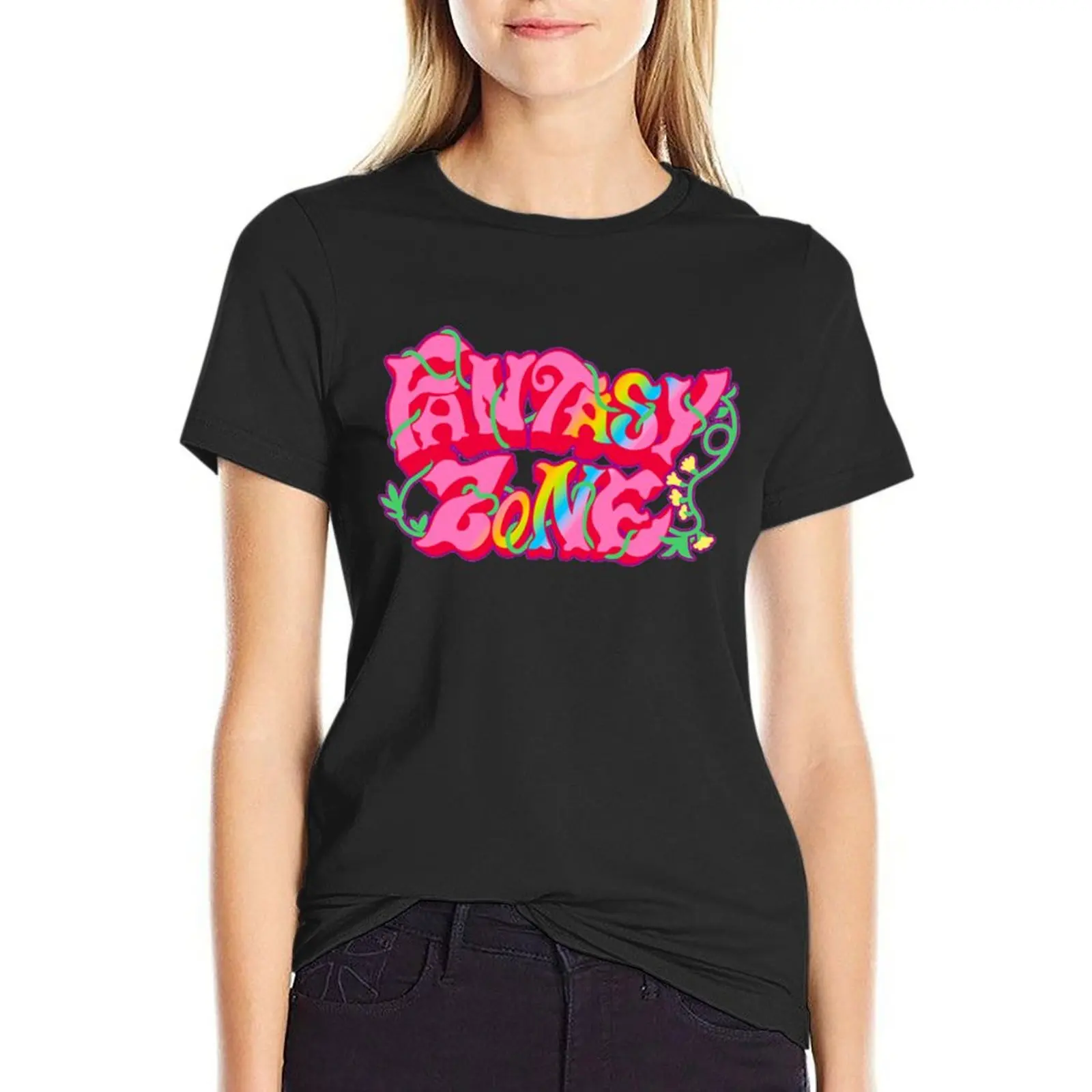 Fantasy Zone Logo T-Shirt cute clothes Aesthetic clothing vintage clothes lady clothes black t shirts for Women