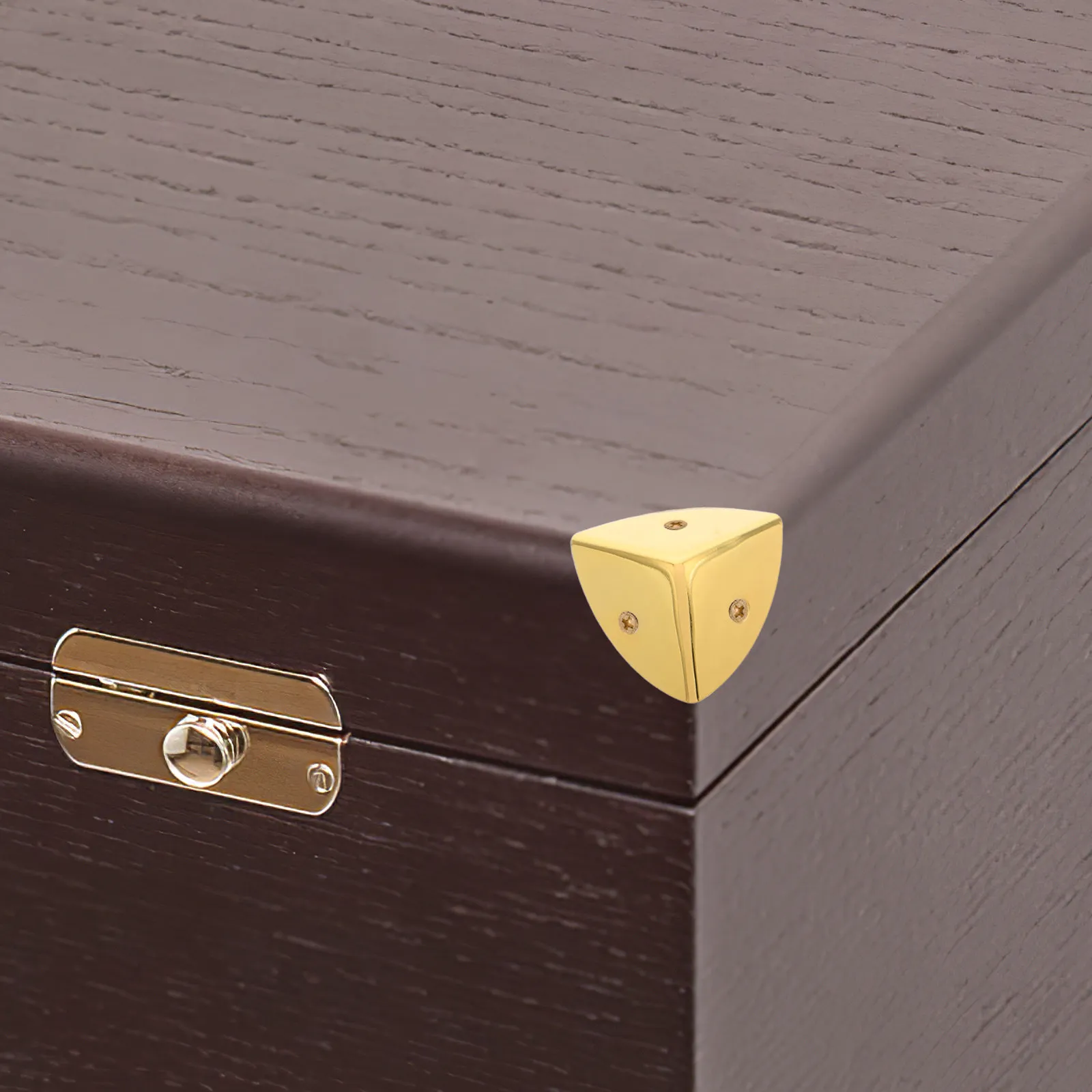 

8Pcs Metal Corner Protectors Box Edge Guard 90 Degree Iron Bumpers for Wooden Case Furniture Shipping Protection