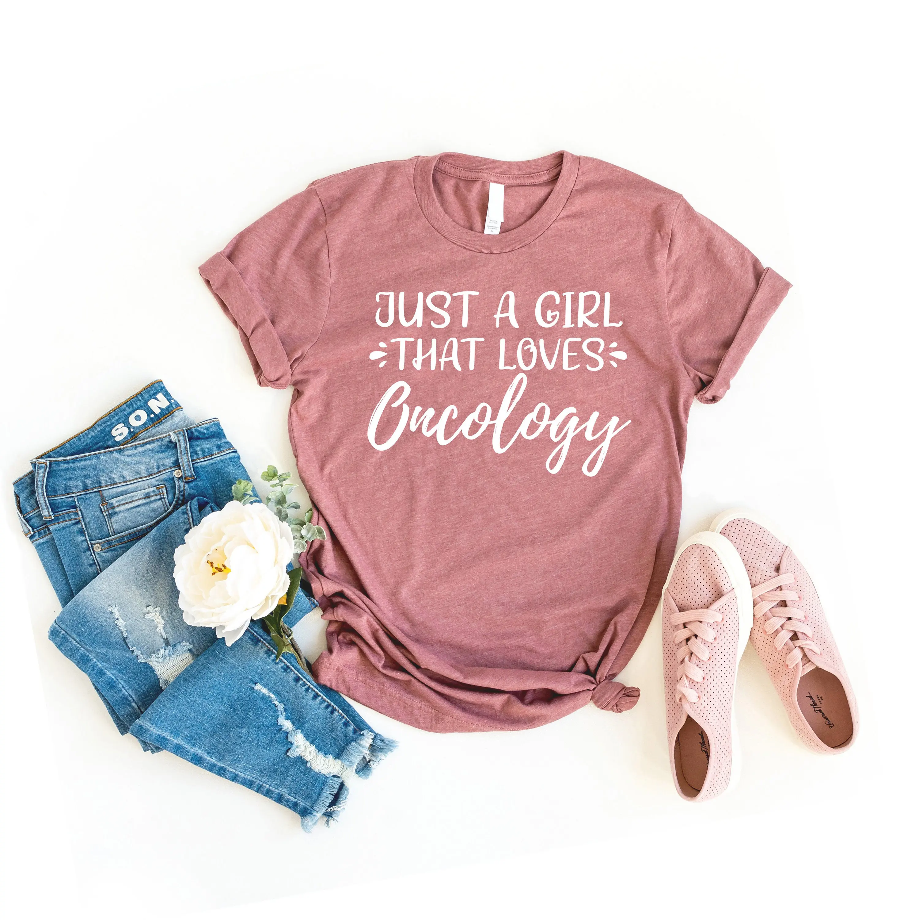 Nurse shirts oncology cancer nursing student gift registered just a girl who loves tee