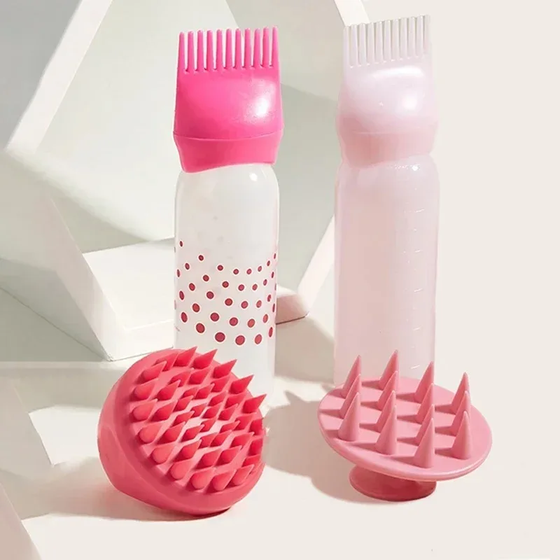 Salon Hair Dye Refillable Bottle Applicator Comb Multicolor Plastic Dispensing Oil Hair Coloring Hairdressing Barber Accessoies image 2